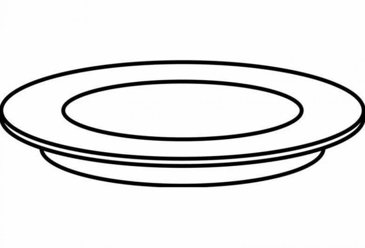 Refreshing plate coloring page