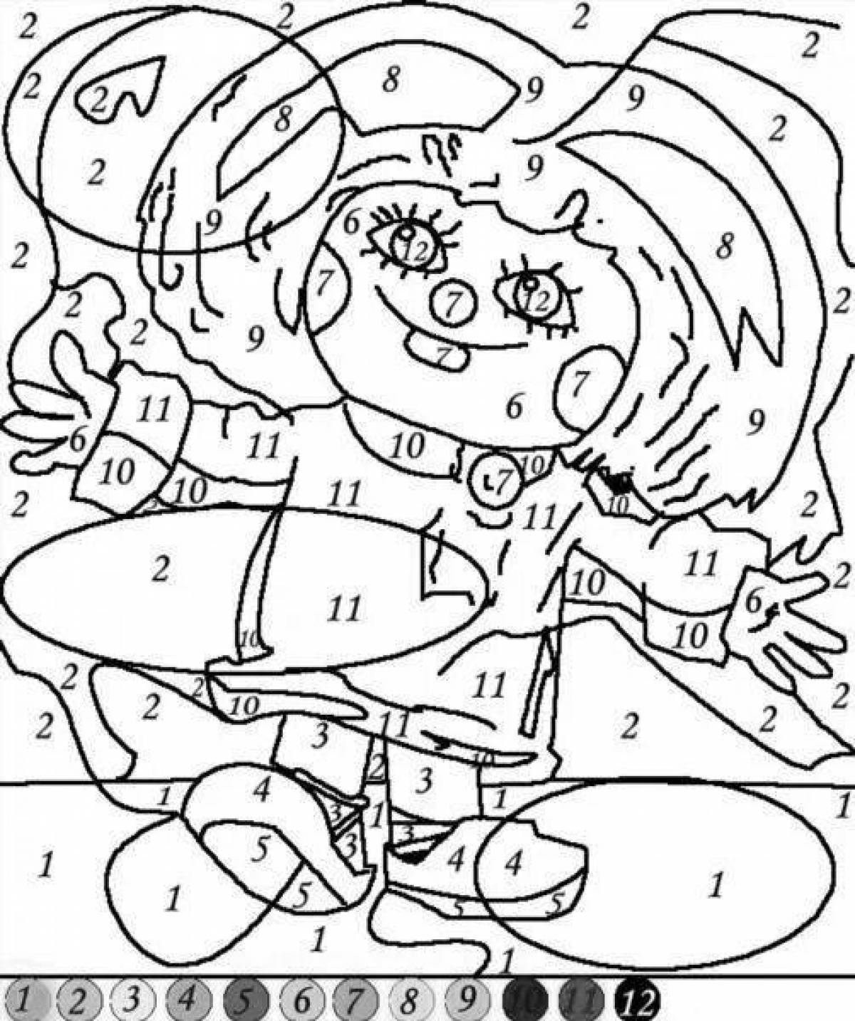 Magic brownie coloring page