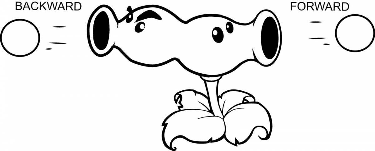 Coloring page fascinating pea shooter