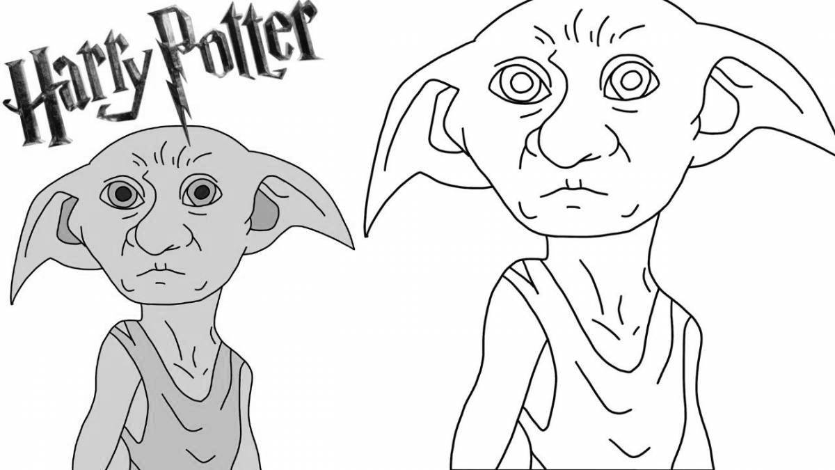 Cute dobby coloring book