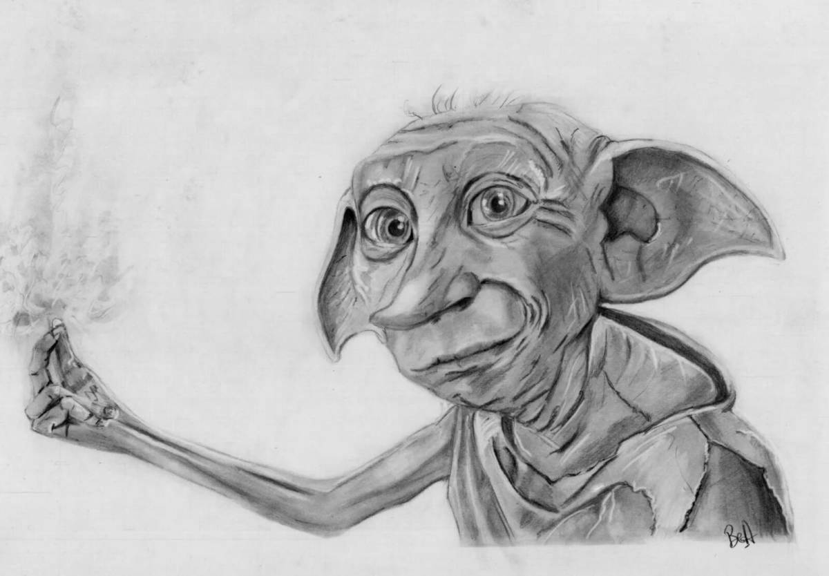 Dobby's animated coloring page