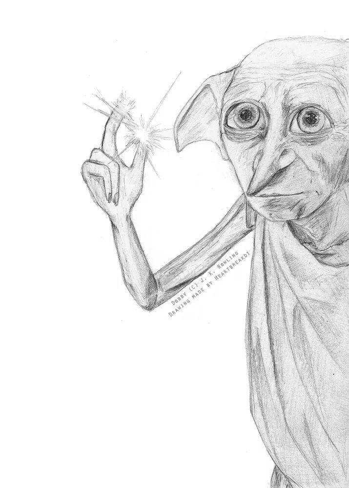Color glowing dobby coloring page
