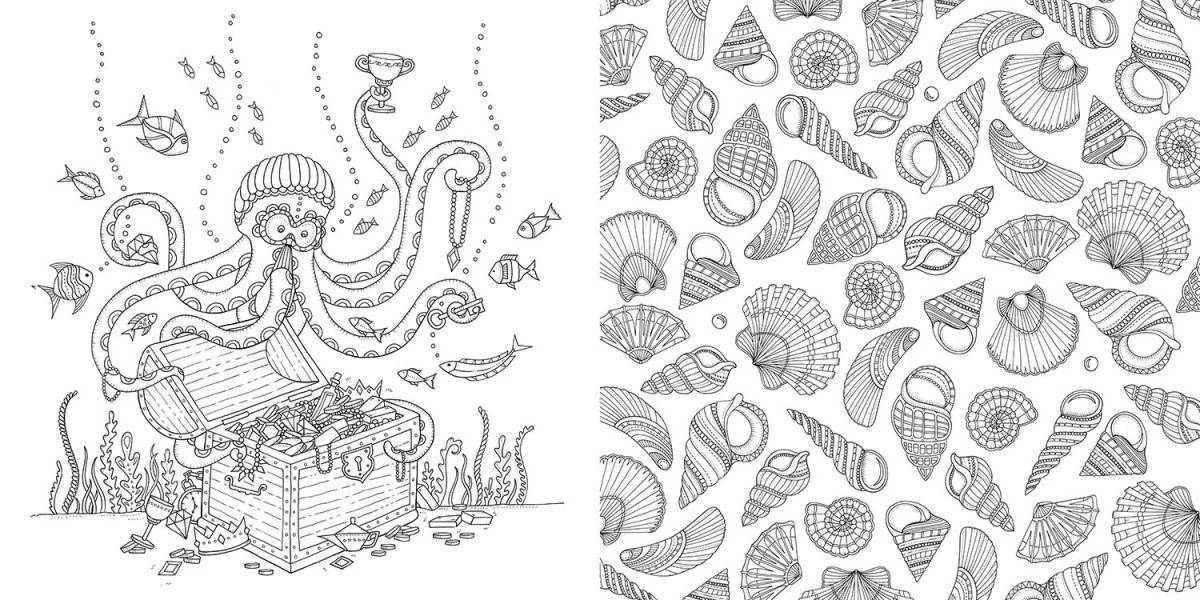 Colorful Lost Ocean Coloring Page