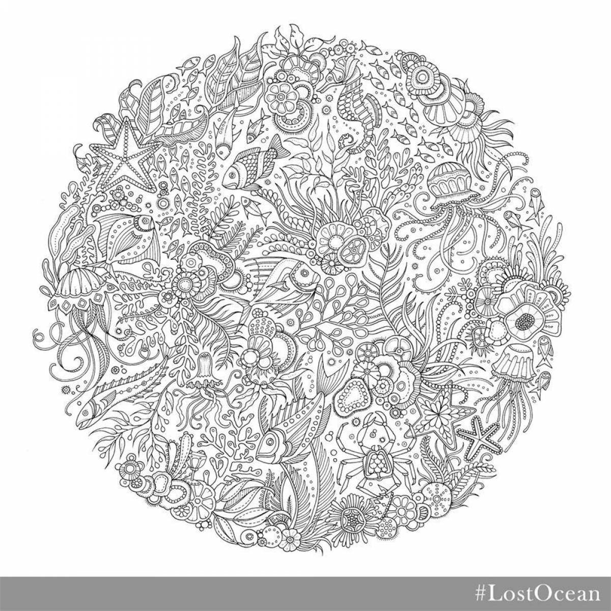 Coloring page of the lost ocean