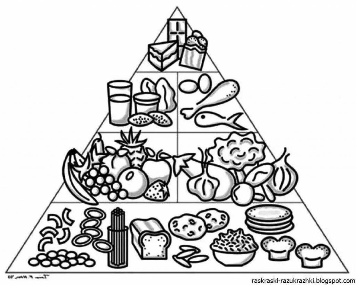 Tangy coloring page healthy food