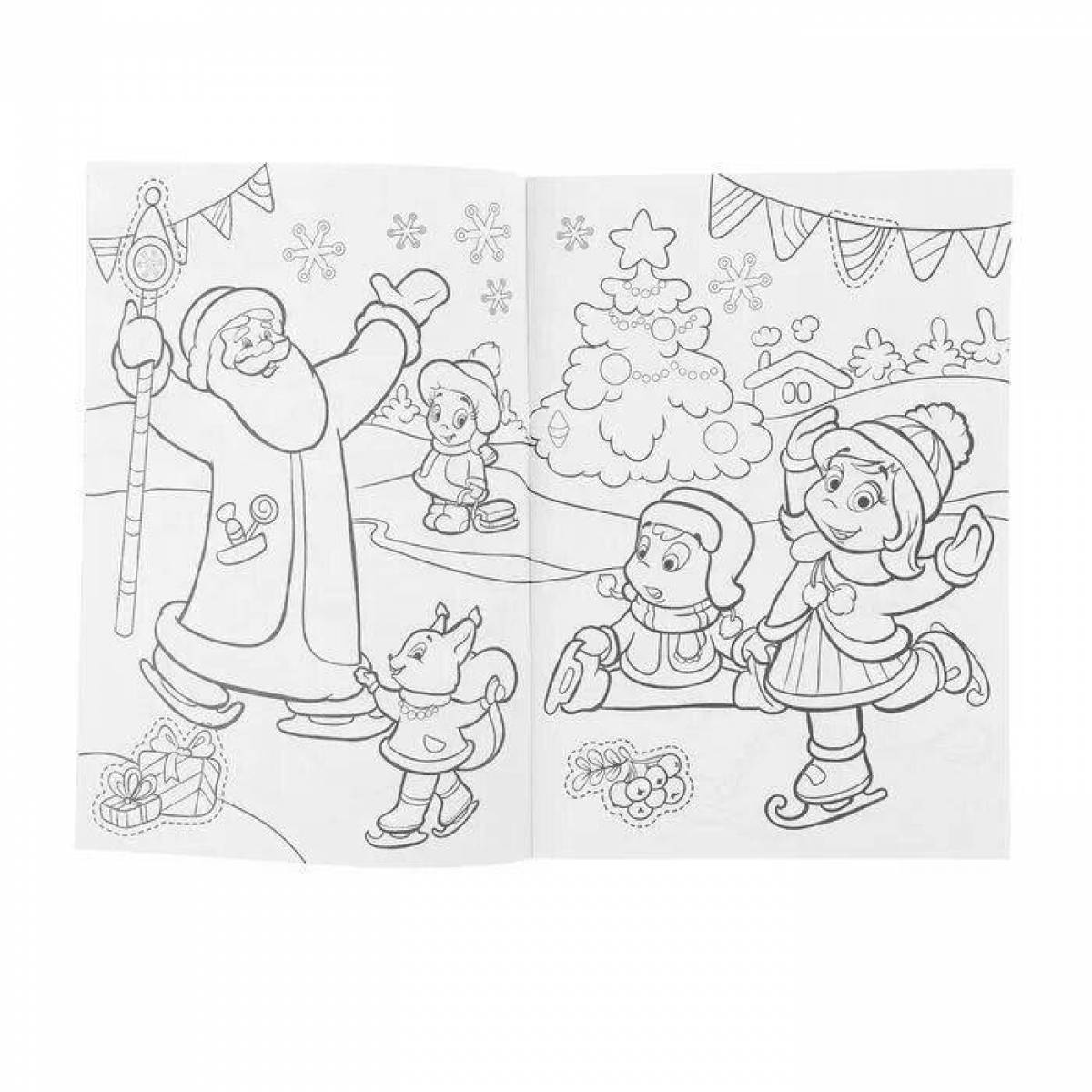 Joyful coloring pages christmas stickers
