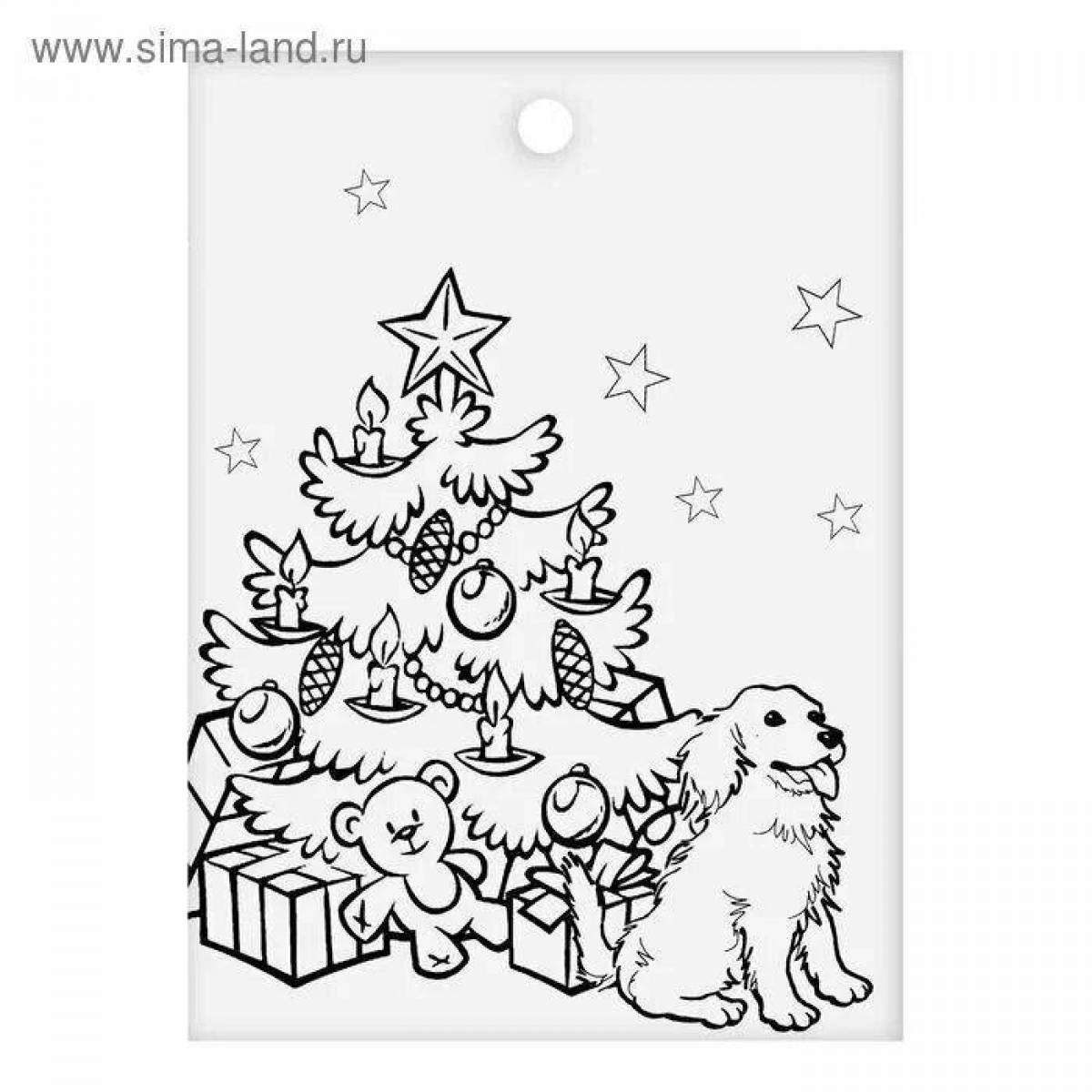 Radiant coloring page christmas stickers