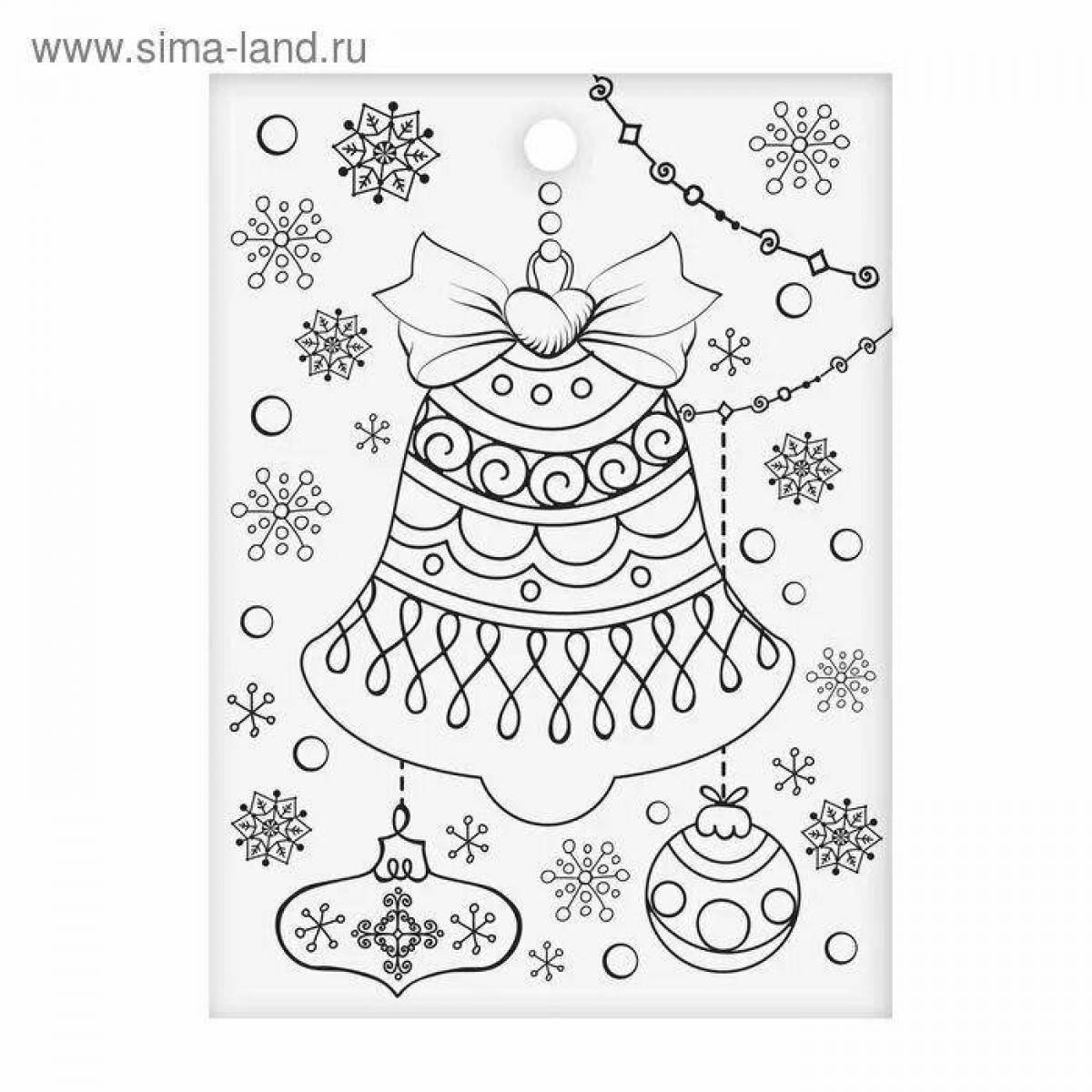 Adorable Christmas stickers coloring pages