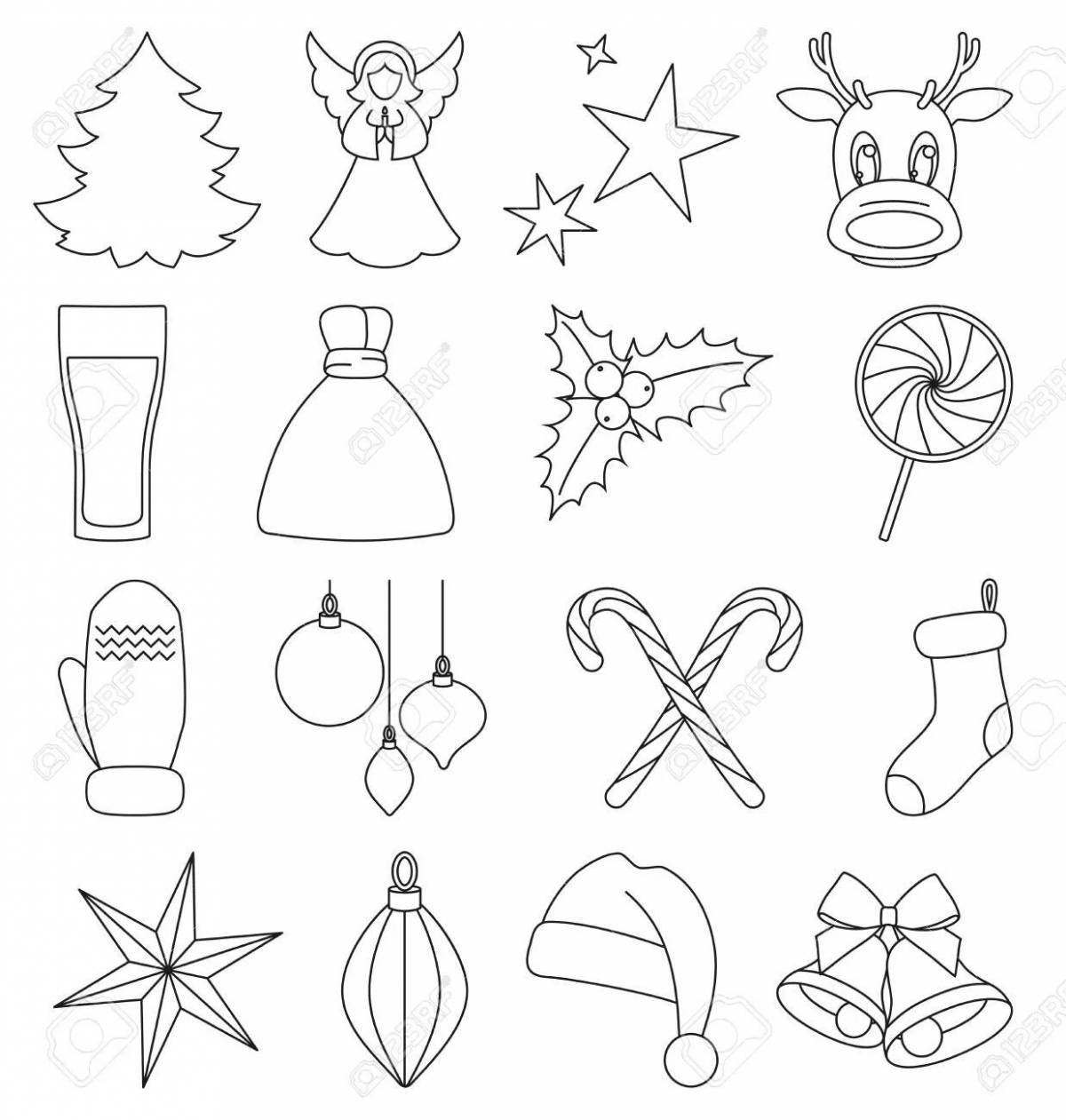 Exquisite Christmas coloring stickers