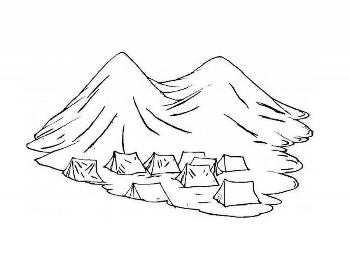 Гора Эверест раскраска