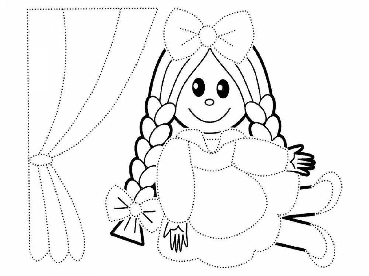 Раскраска Деревенский дворик - распечатать бесплатно