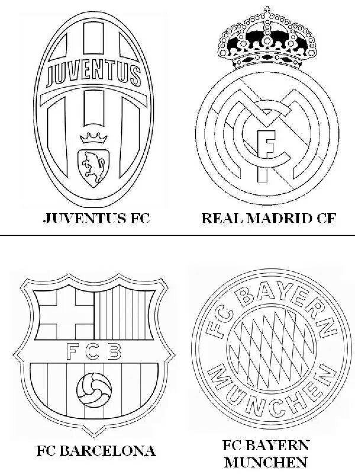 Футбольный клуб Реал Мадрид раскраска