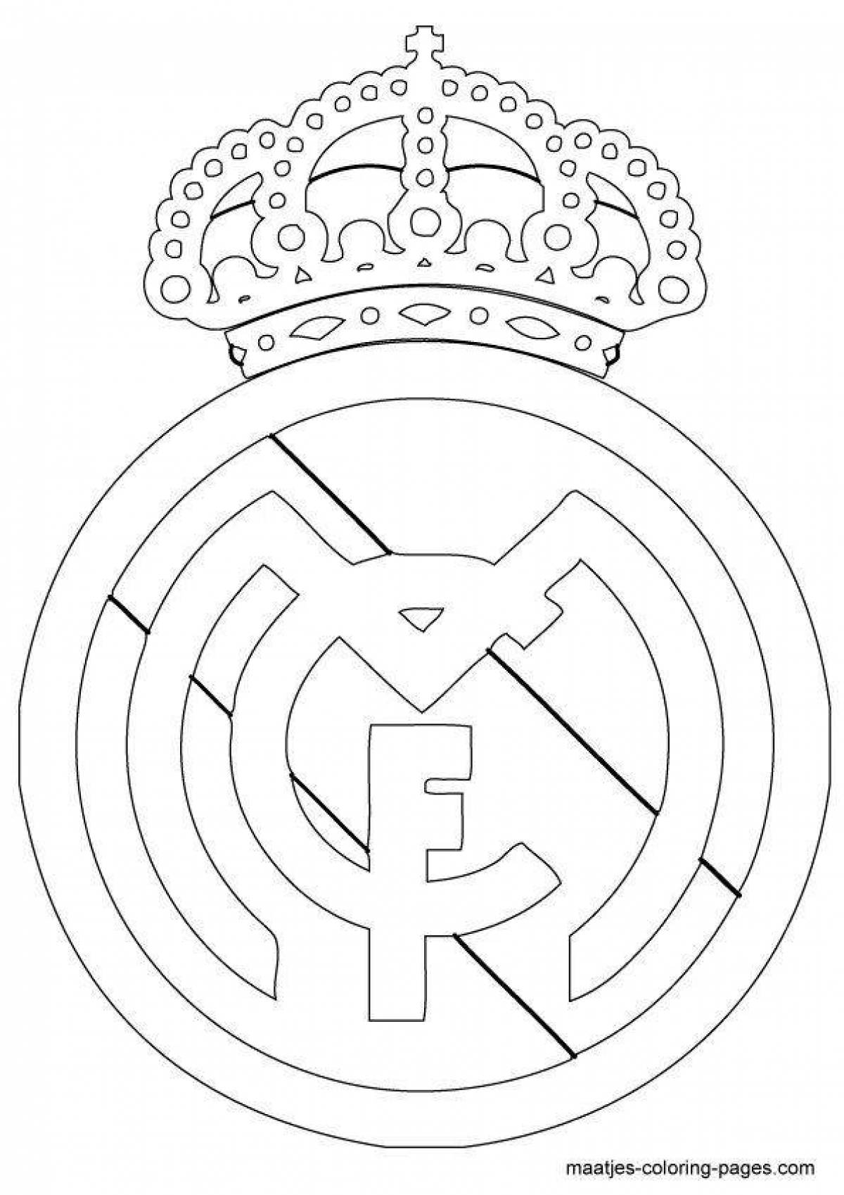 Логотип Реал Мадрид раскраска