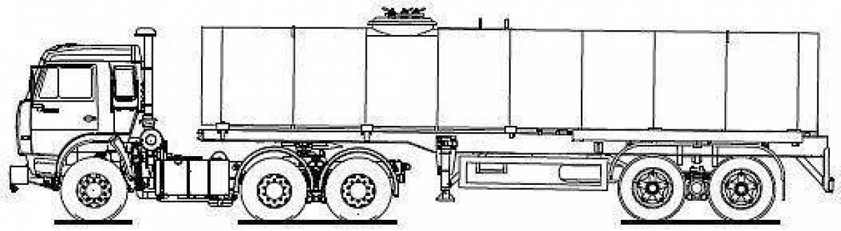 Рисунок камаз раскраска