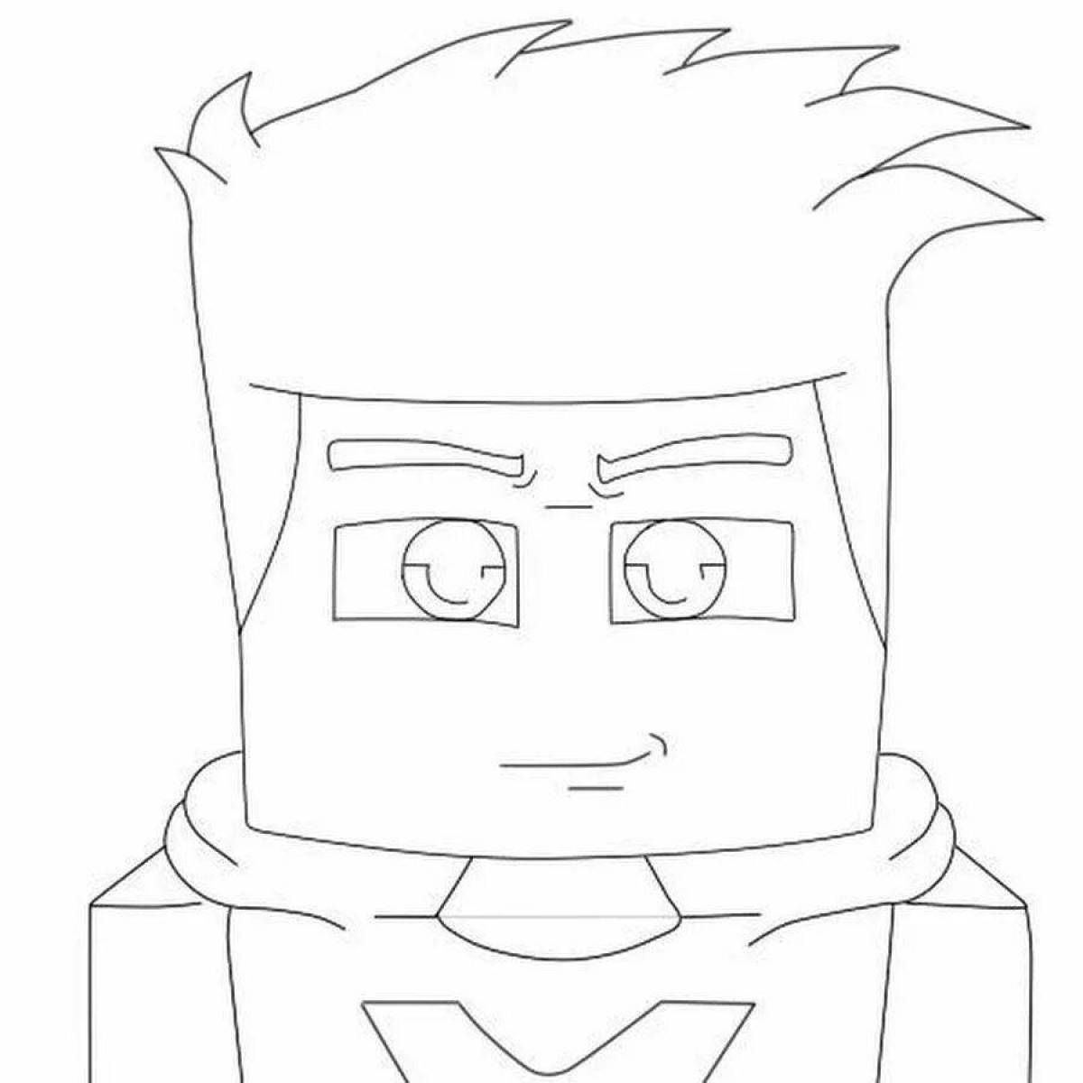 Charming compote youtuber coloring page
