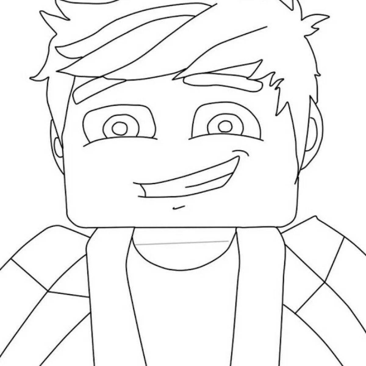 Bold compote youtuber coloring page
