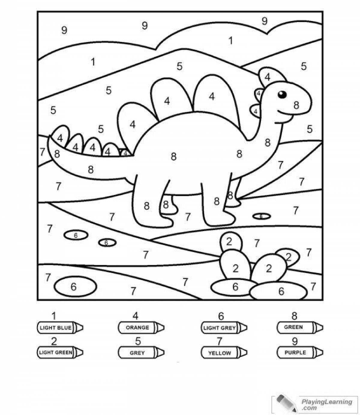 Fun coloring by numbers coloring book