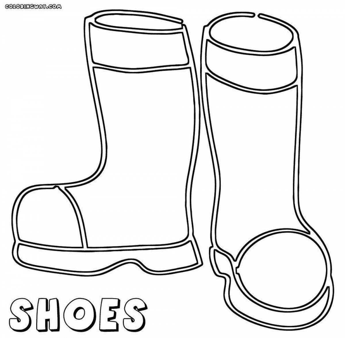 Adorable boots coloring book for kids