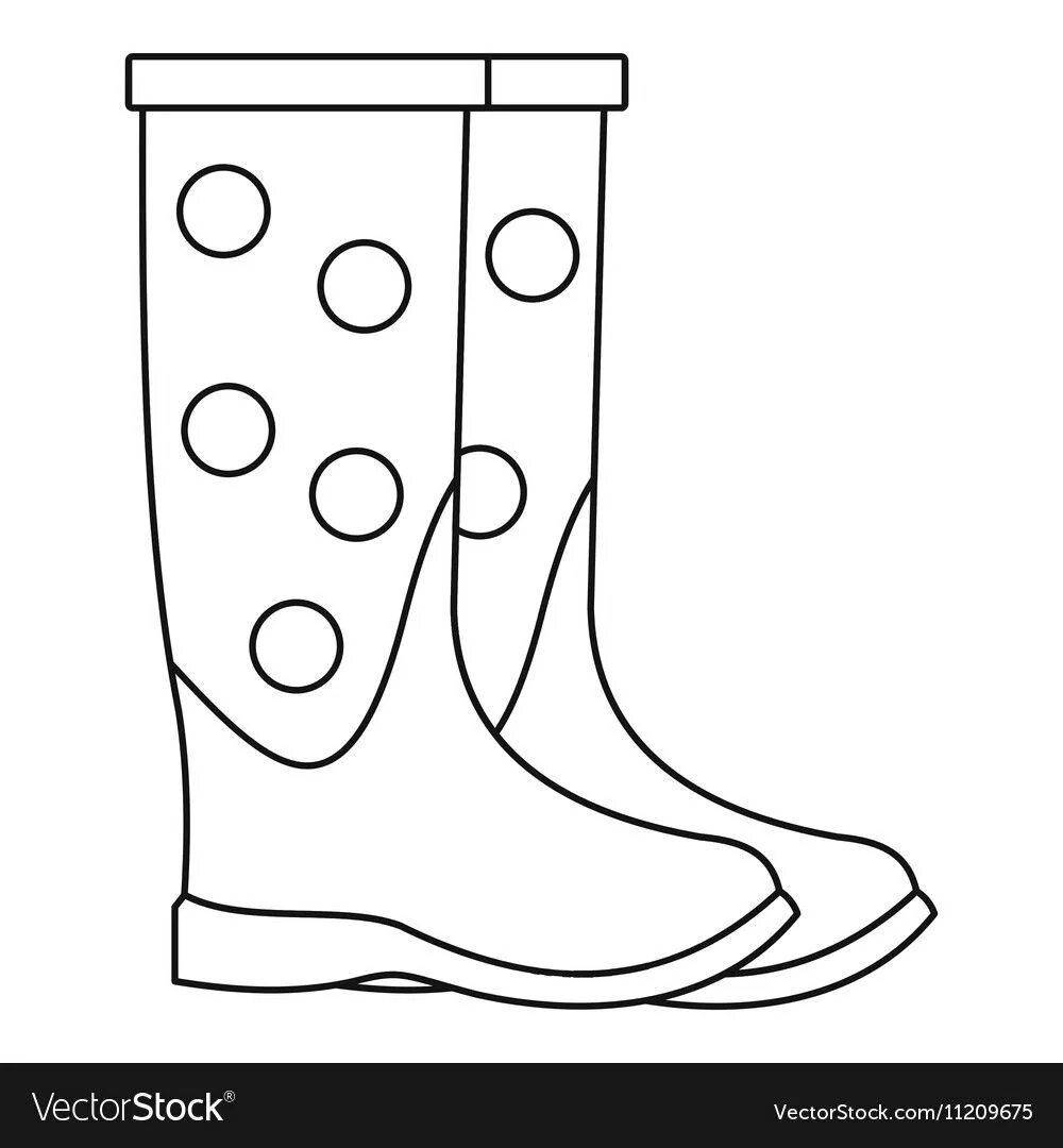 Gorgeous boots coloring book for kids
