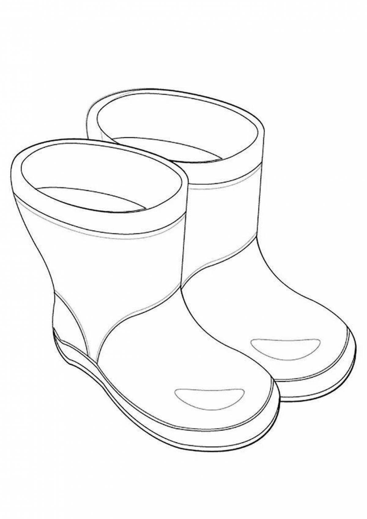 Cool boots coloring book for kids