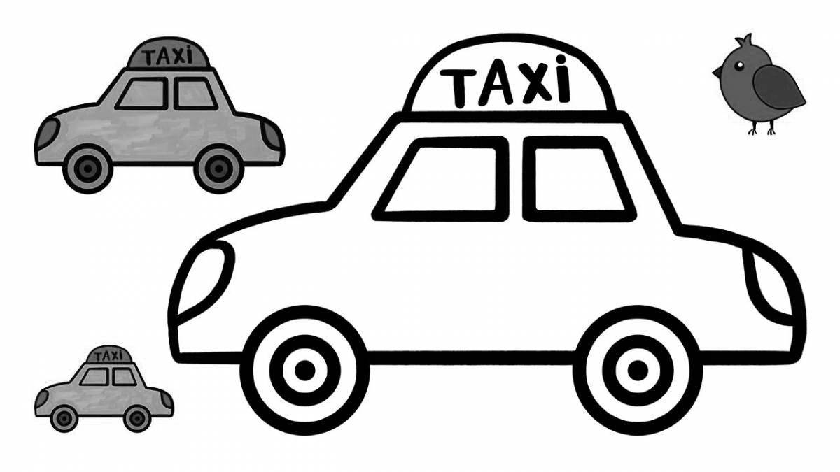 Раскраска jovial taxi для малышей