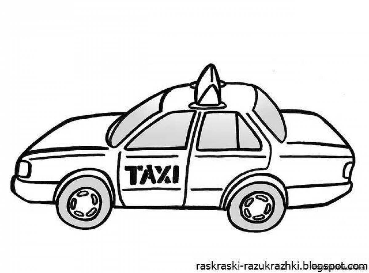 Radiant taxi coloring book for kids