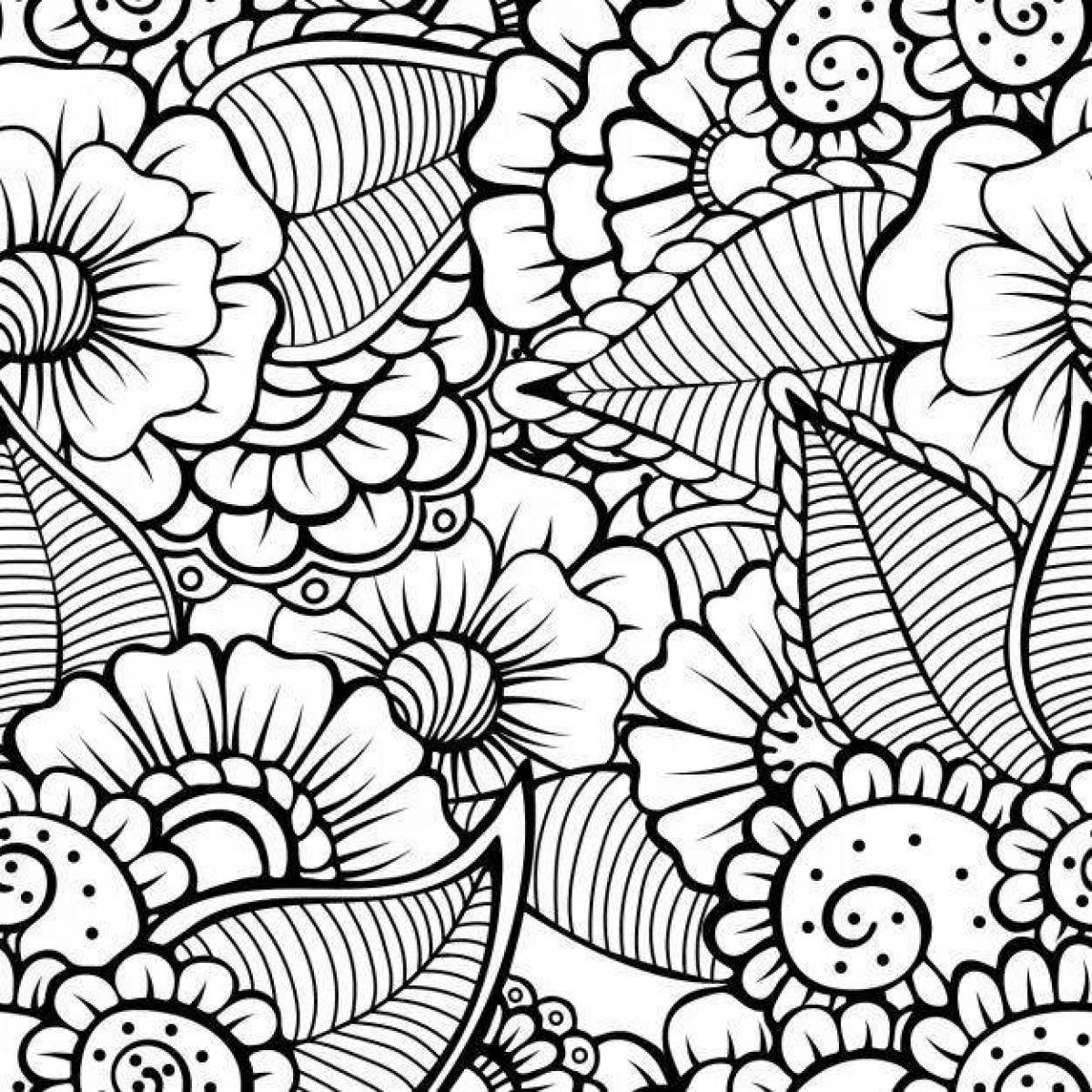 Fascinating anti-stress coloring by numbers