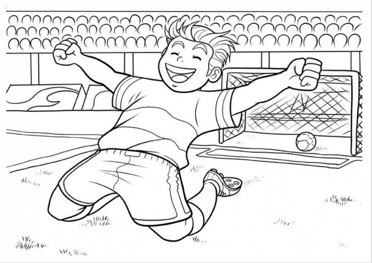 Fabulous football player coloring pages for kids