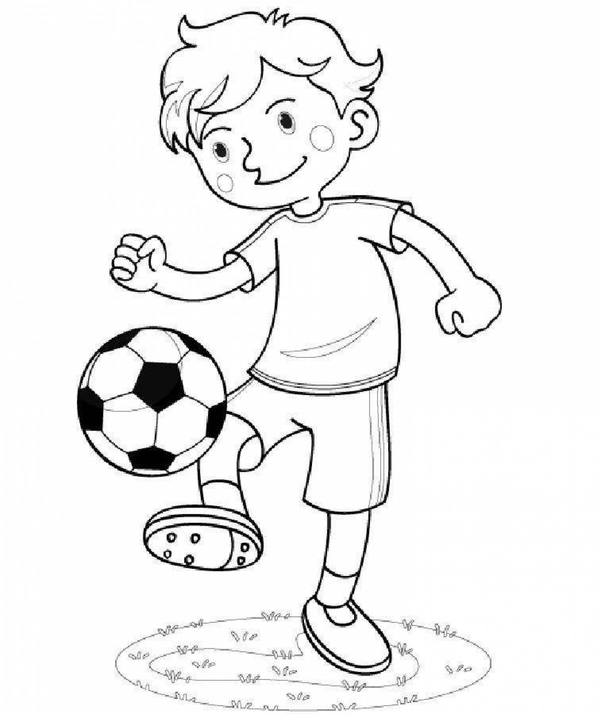 Bold soccer player coloring pages for kids