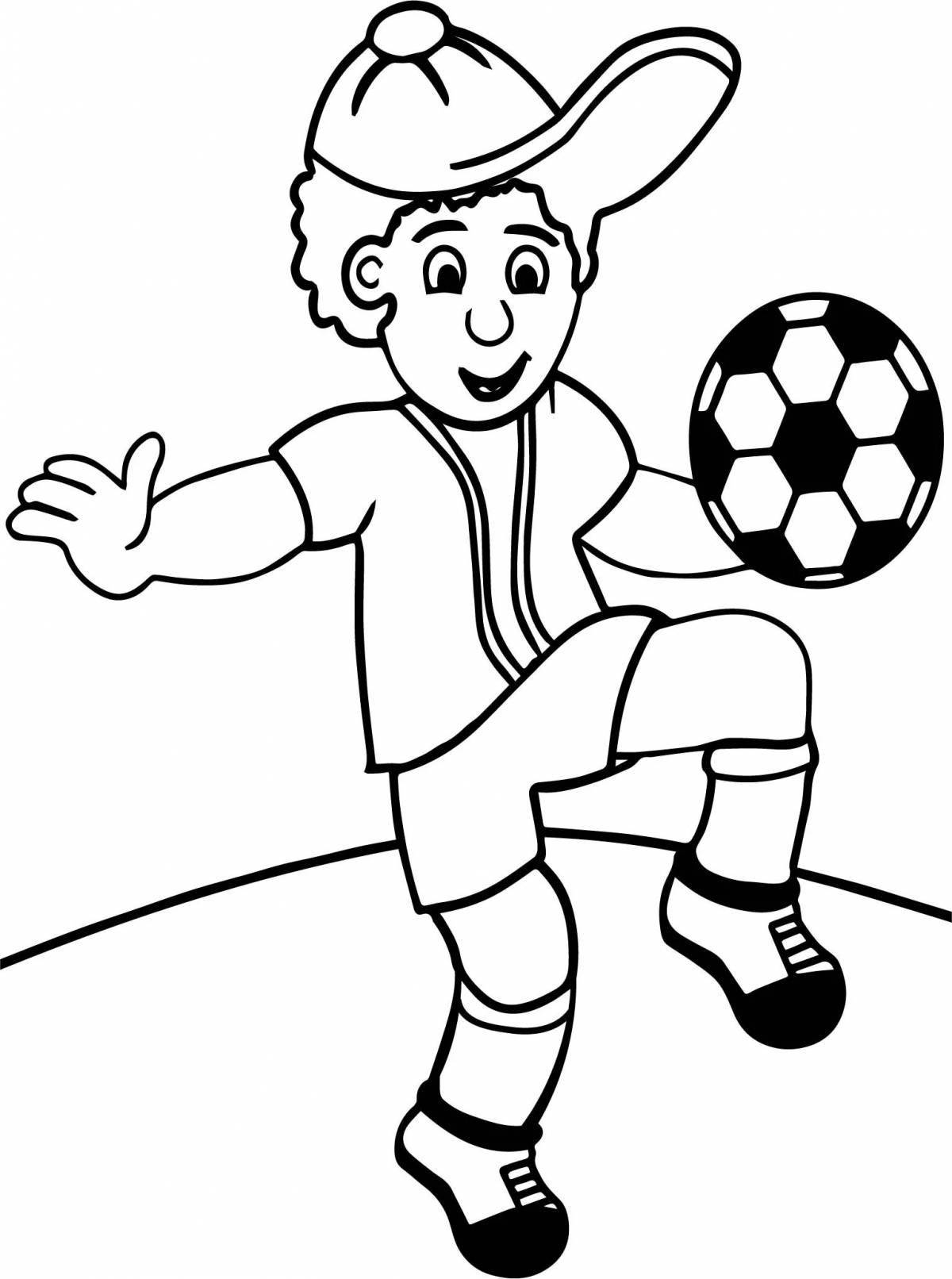 Violent soccer player coloring book for kids