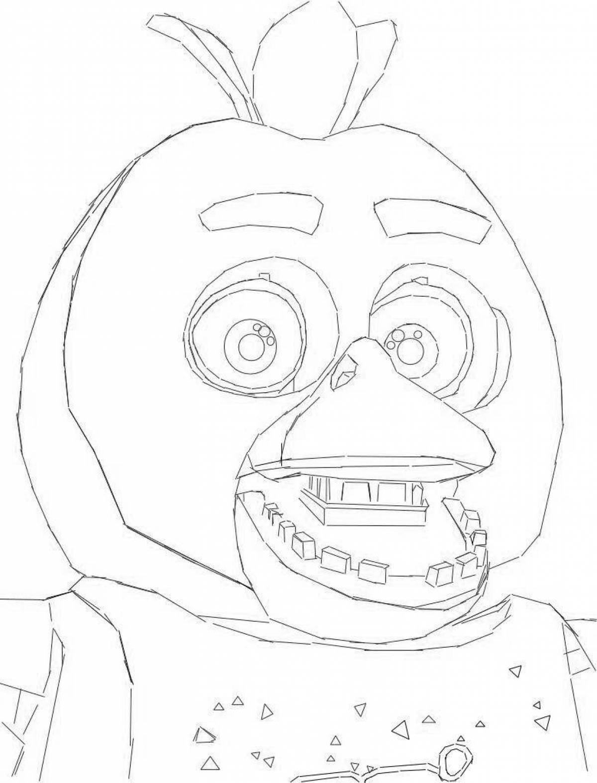Live chica fnaf 9 coloring book