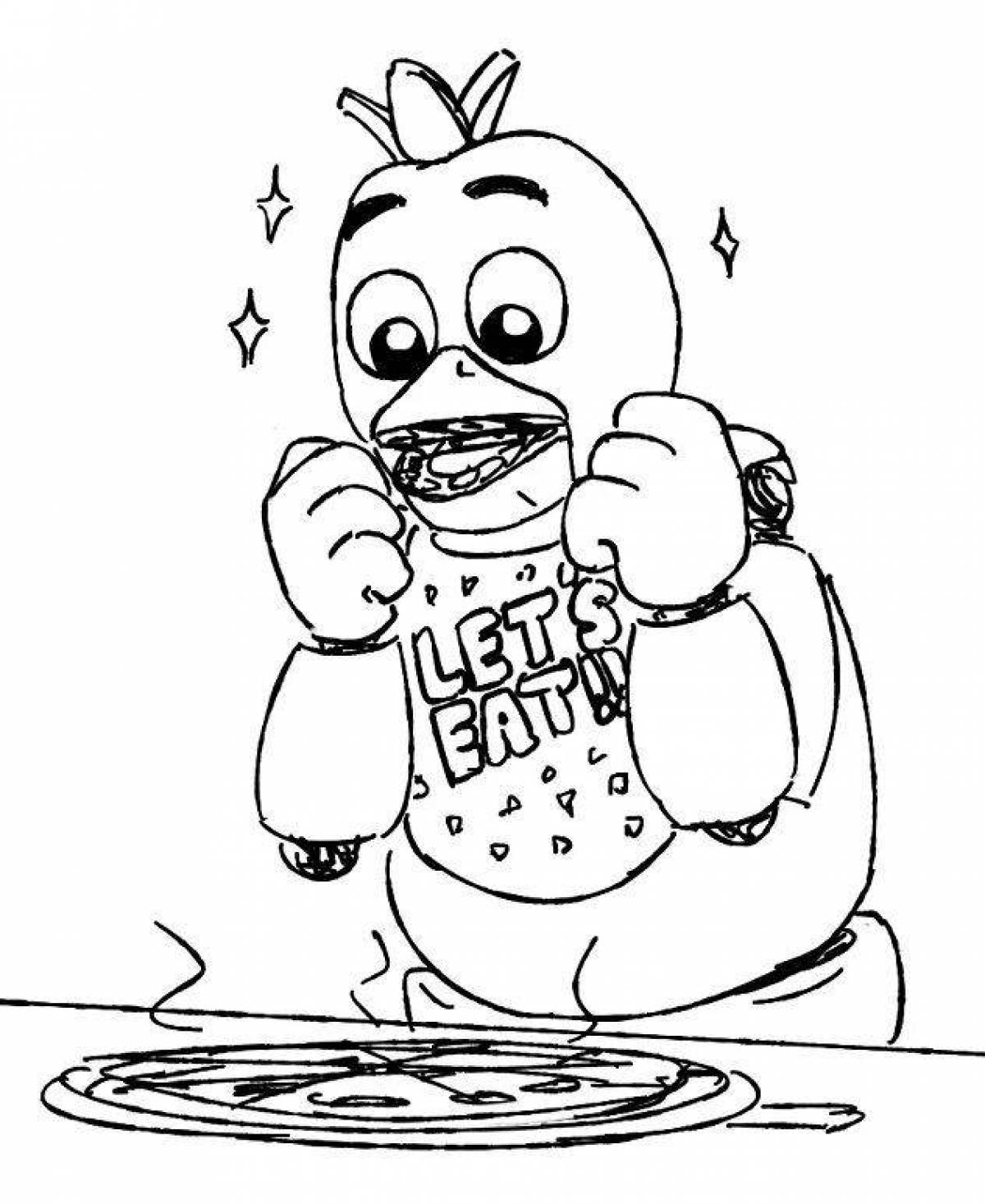 Delightful chica fnaf 9 coloring book