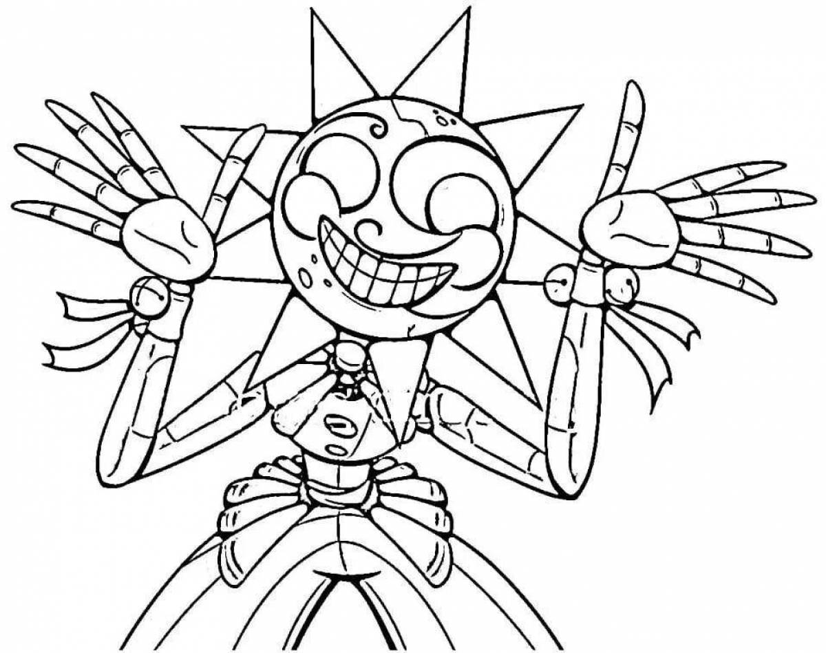 Chica captivating fnaf 9 coloring book