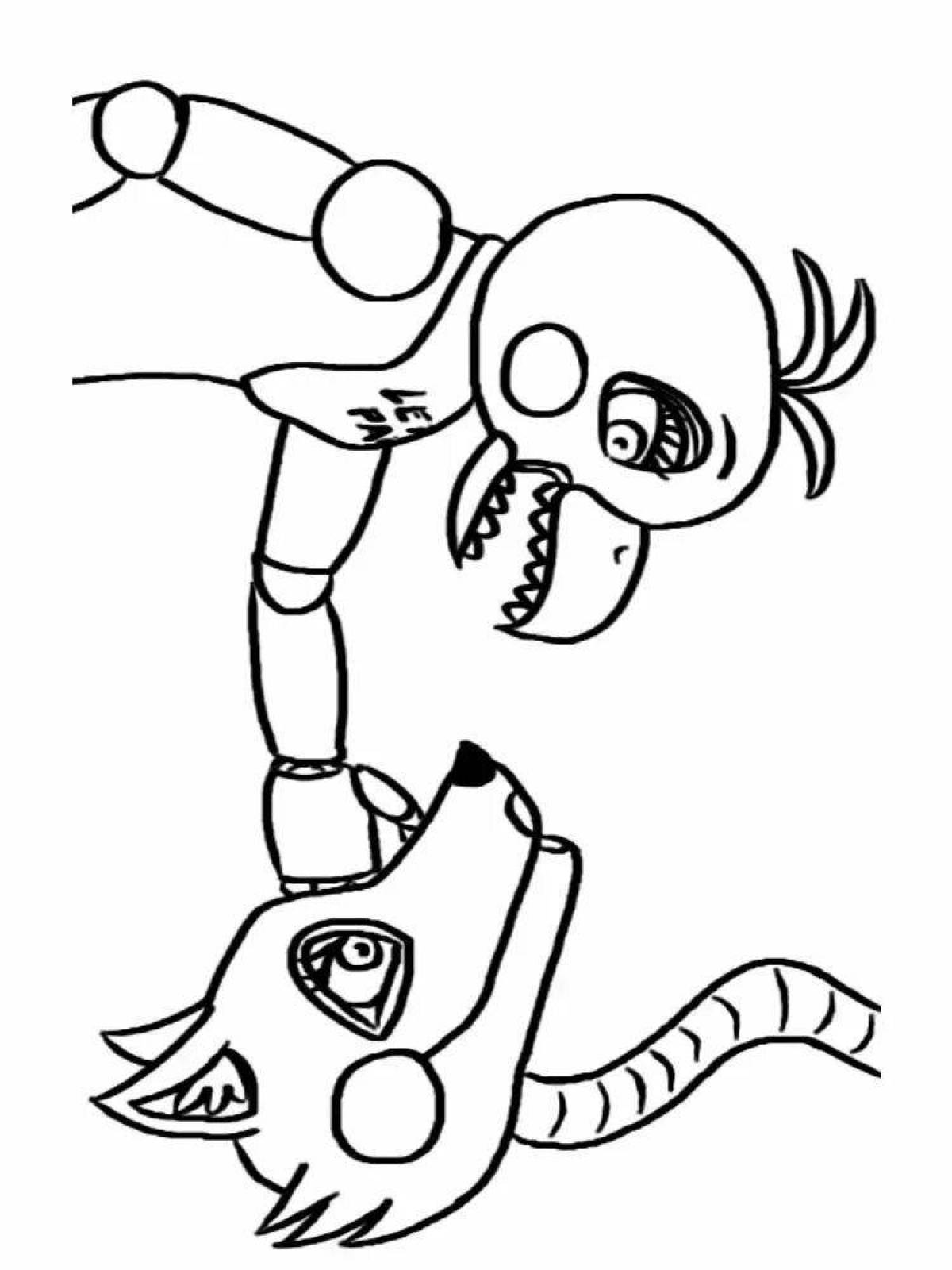 Sweet chica fnaf 9 coloring book