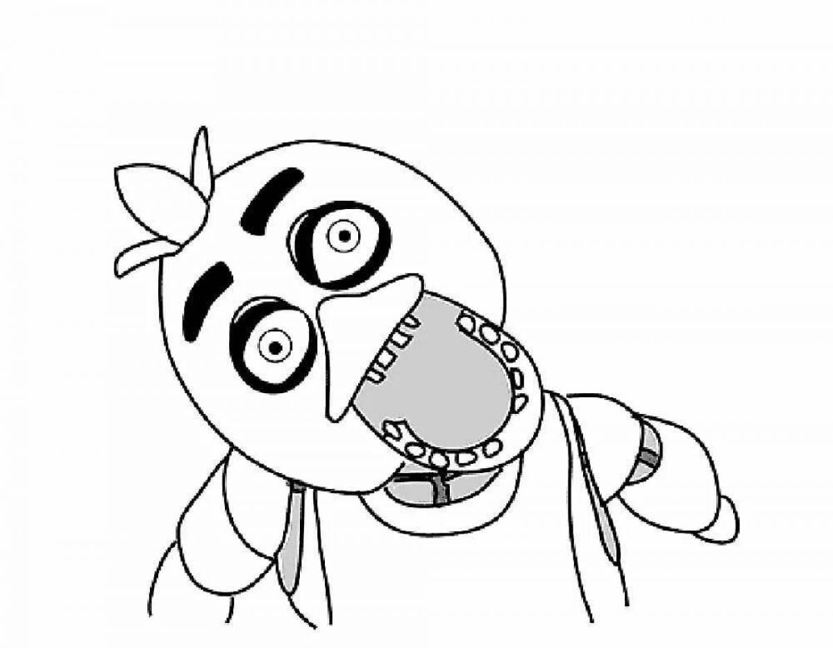 Fnaf 9 Imaginative Chica Coloring Page