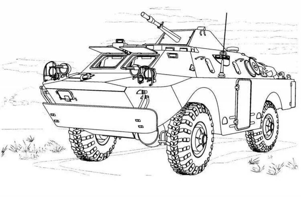 Amazing Russian military equipment coloring page