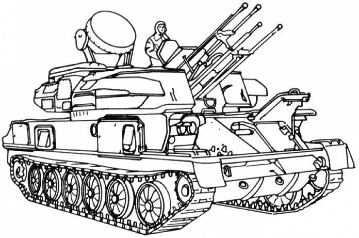Charming coloring of Russian military vehicles