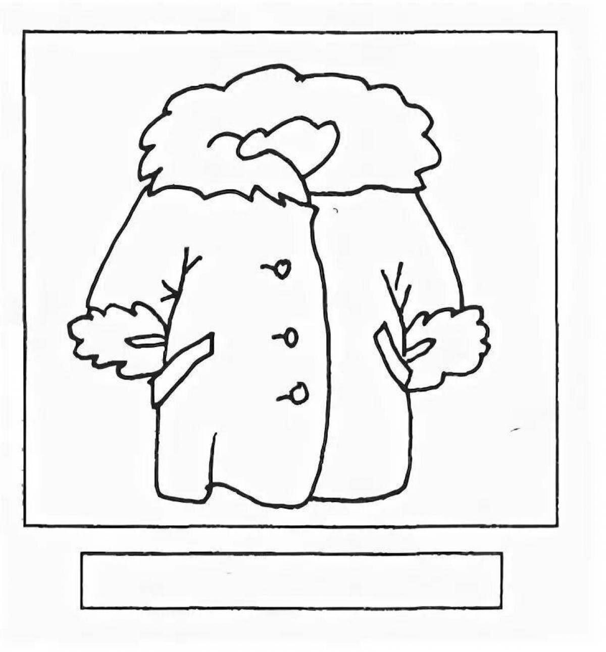 Fun coat coloring for kids