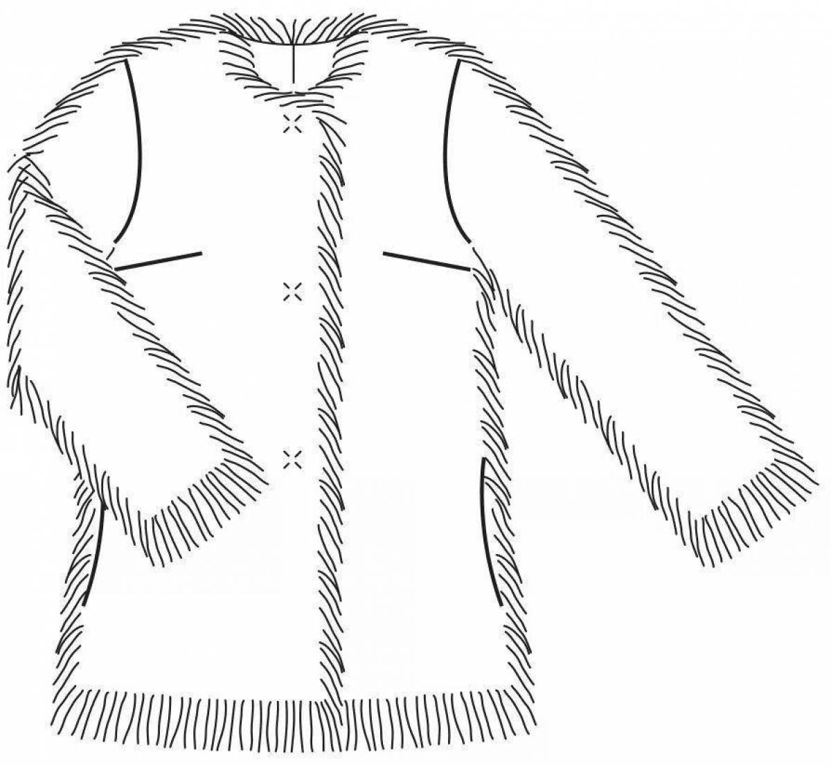 Awesome Toddler Fur Coat Coloring Page