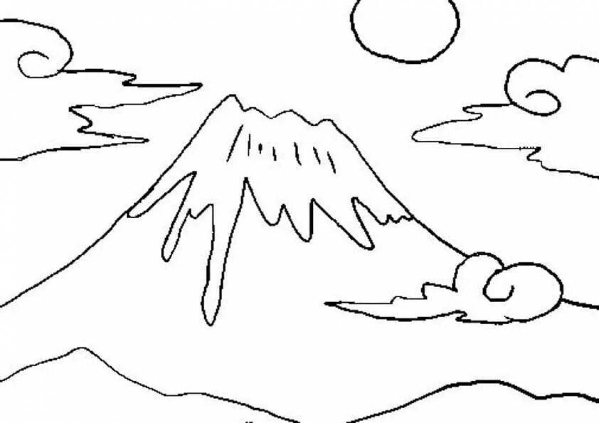 Glorious mountain coloring book for kids
