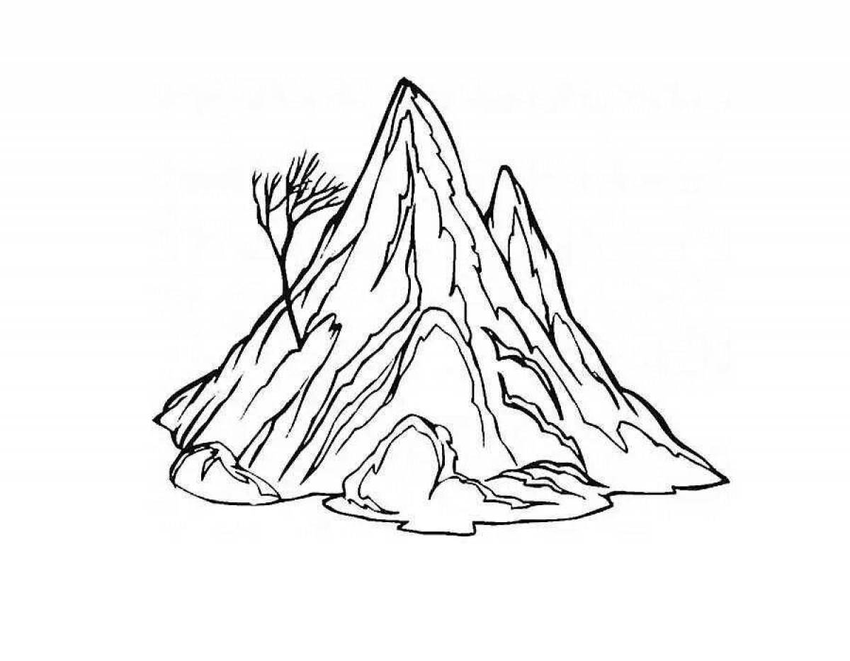 Amazing mountain coloring book for kids