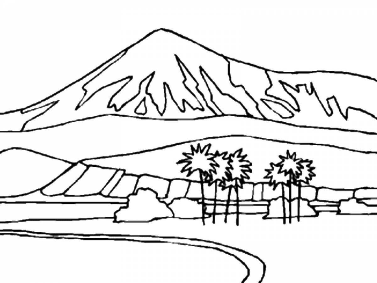 Merry mountain coloring book for kids