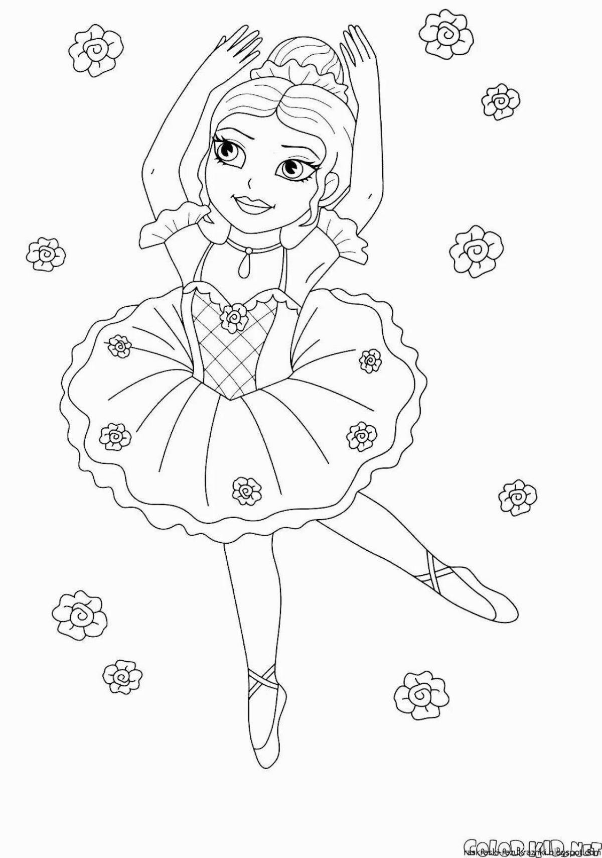 Amazing ballerina coloring pages for girls