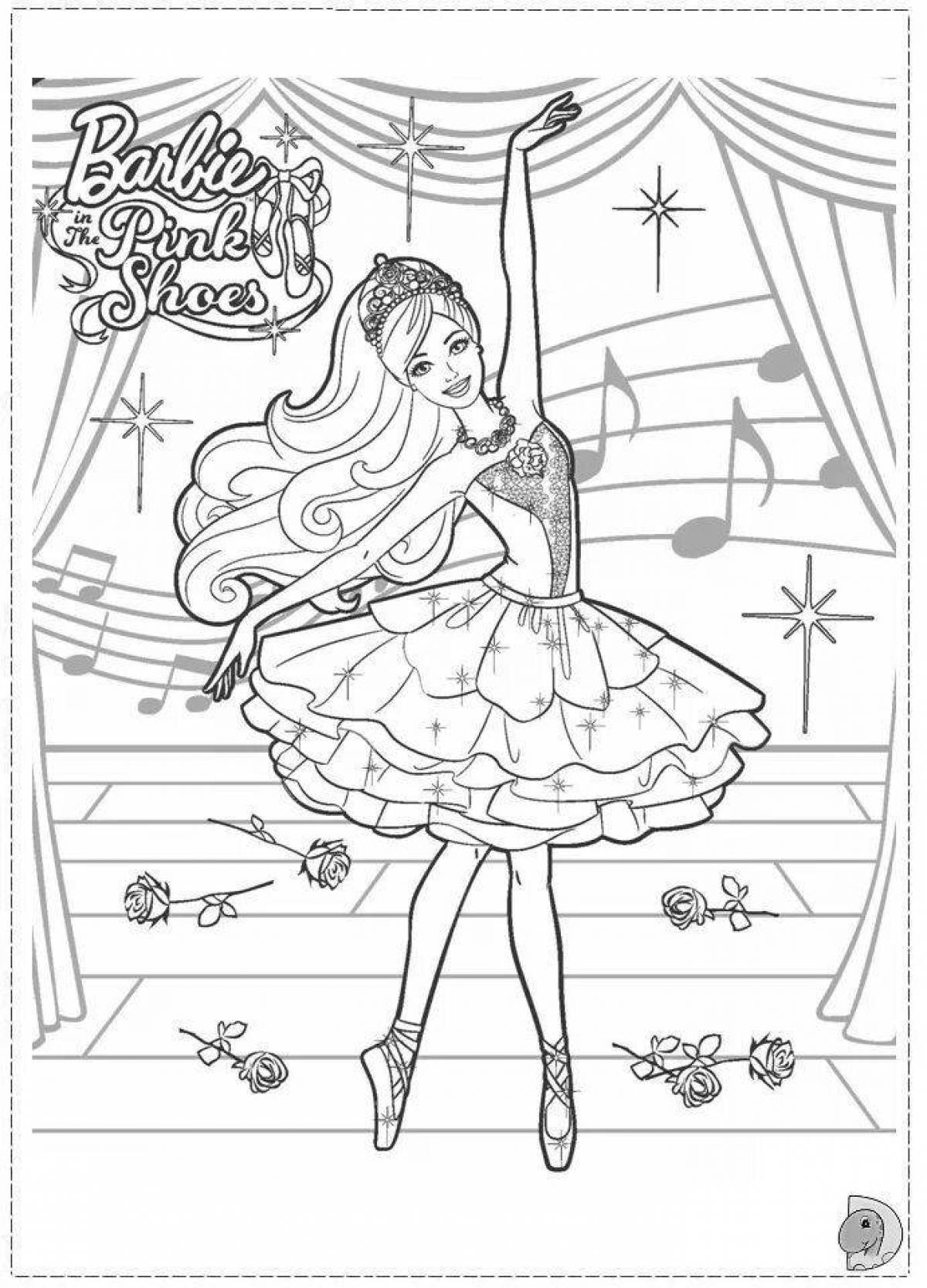 Cute ballerina coloring pages for girls