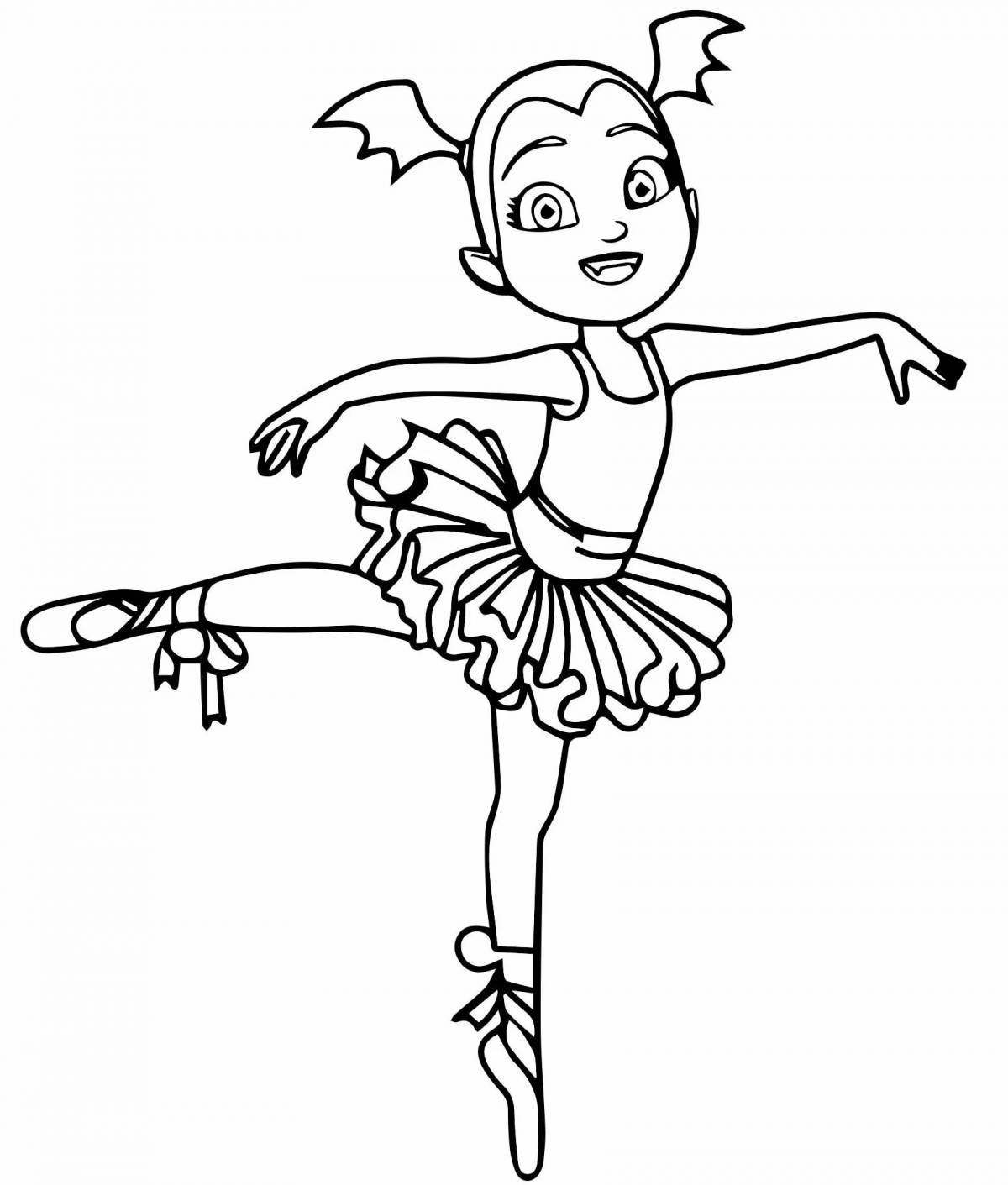 Glitter ballerina coloring book for girls