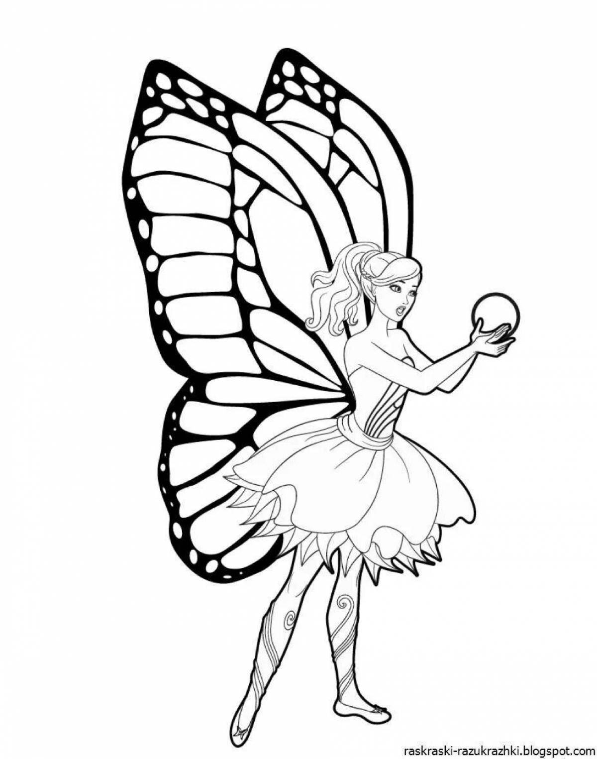Playful ballerina coloring pages for girls