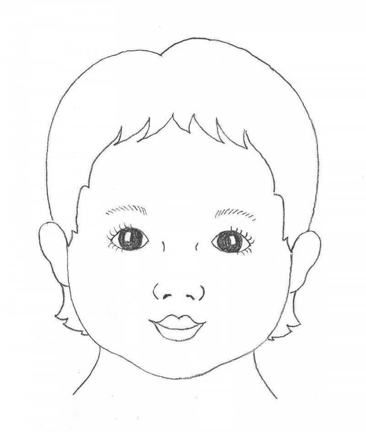 Human face for kids #4