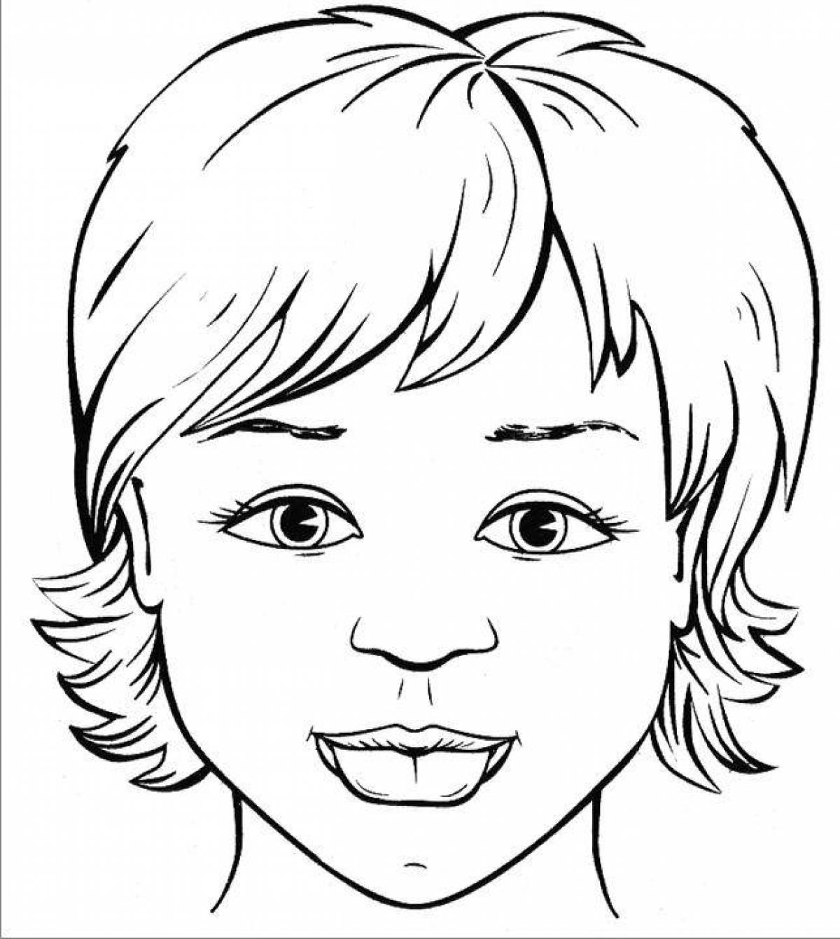 Human face for kids #20