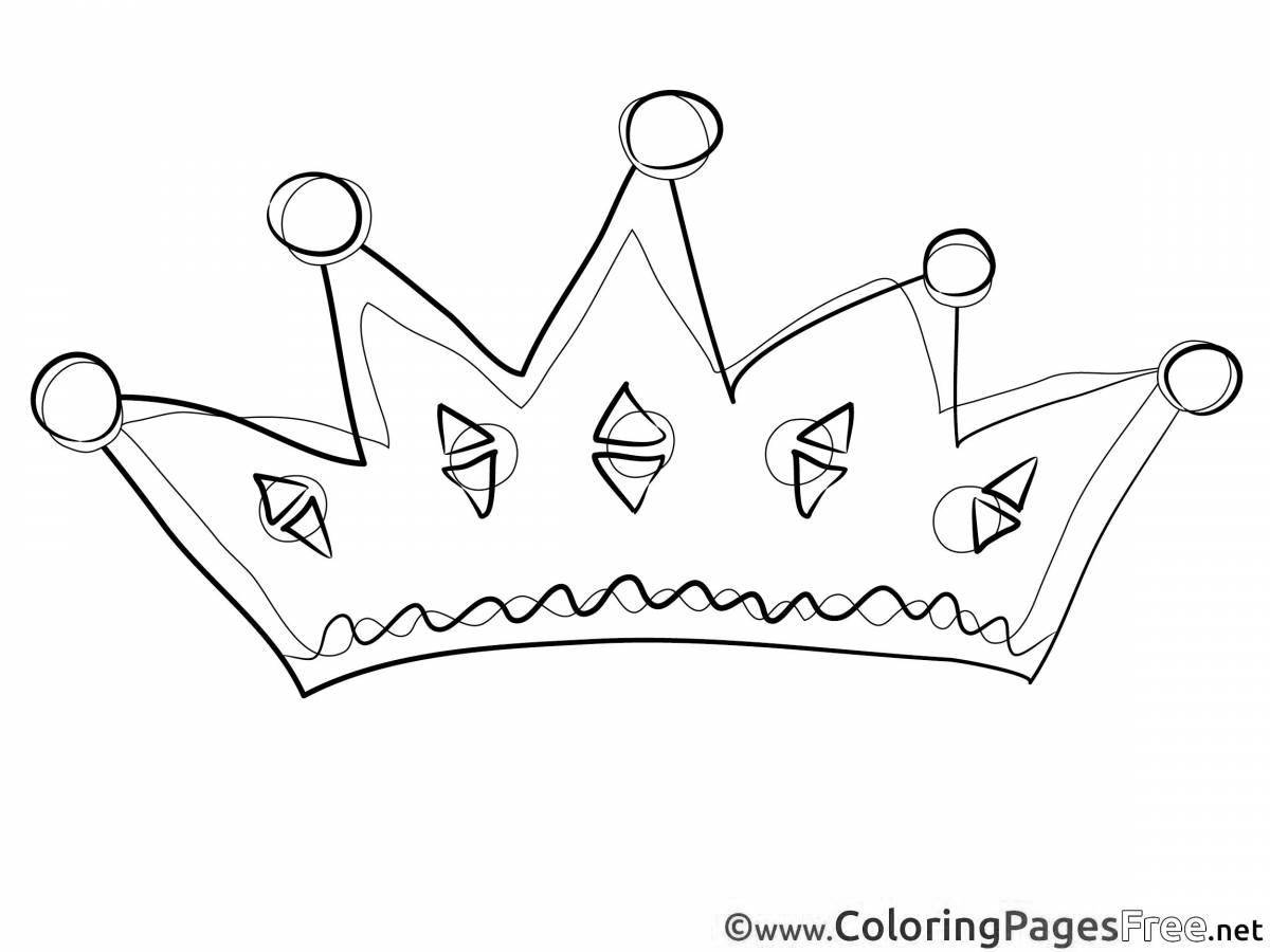 Coloring book magic crown for kids