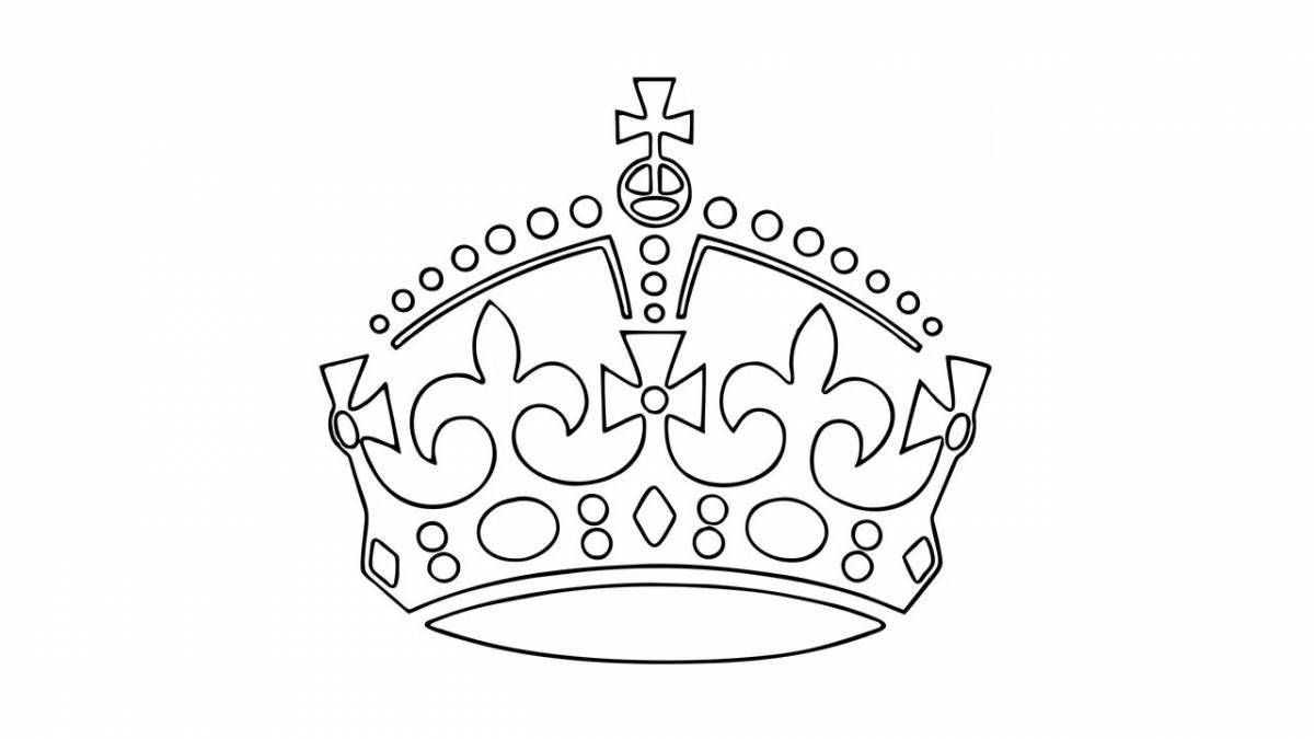 Shiny crown coloring book for kids